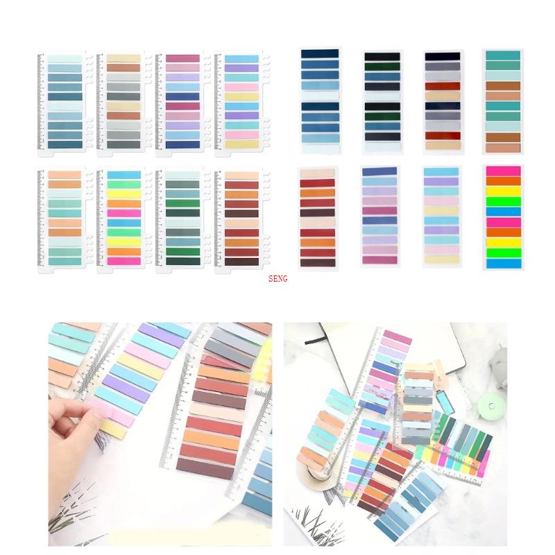 seng 1600Pcs 80 Color Writable Morandi Sticky Tabs Repositionable Color ...