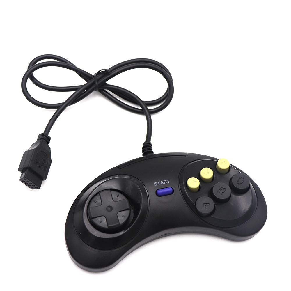 Classic Wired 6 Buttons Joypad Handle Game Controller For SEGA MD2 Mega