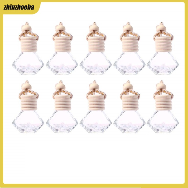FS 10 Pcs 8ml Car Air Freshener Perfume Bottle Hanging Type Diamond