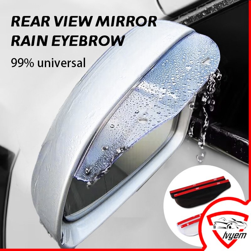 2pcs Car Mirror Rain Visor Eyebrow Side Mirror Visor Rain Guards Side