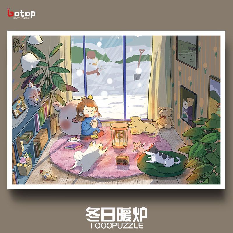 BOTOP Jigsaw Puzzles 1000 Pcs 51079 Fusion Series Winter Stove ...