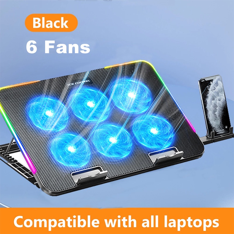 Laptop Cooler Base Stand Foldable Laptop Cooling Pad Support Adjustable ...