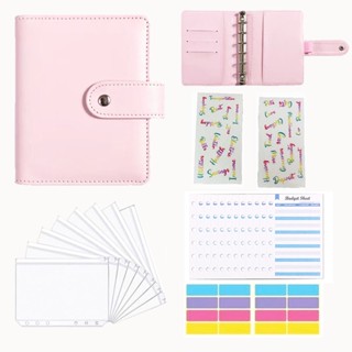 A7 Wallet, A7 Pink Binder, Budget Binder, PU Leather Budget Binder, Planner Budget  Binder with 6 Inserts Folders, Wallet Budget Binder for Cash Envelopes  Wallet Passport 