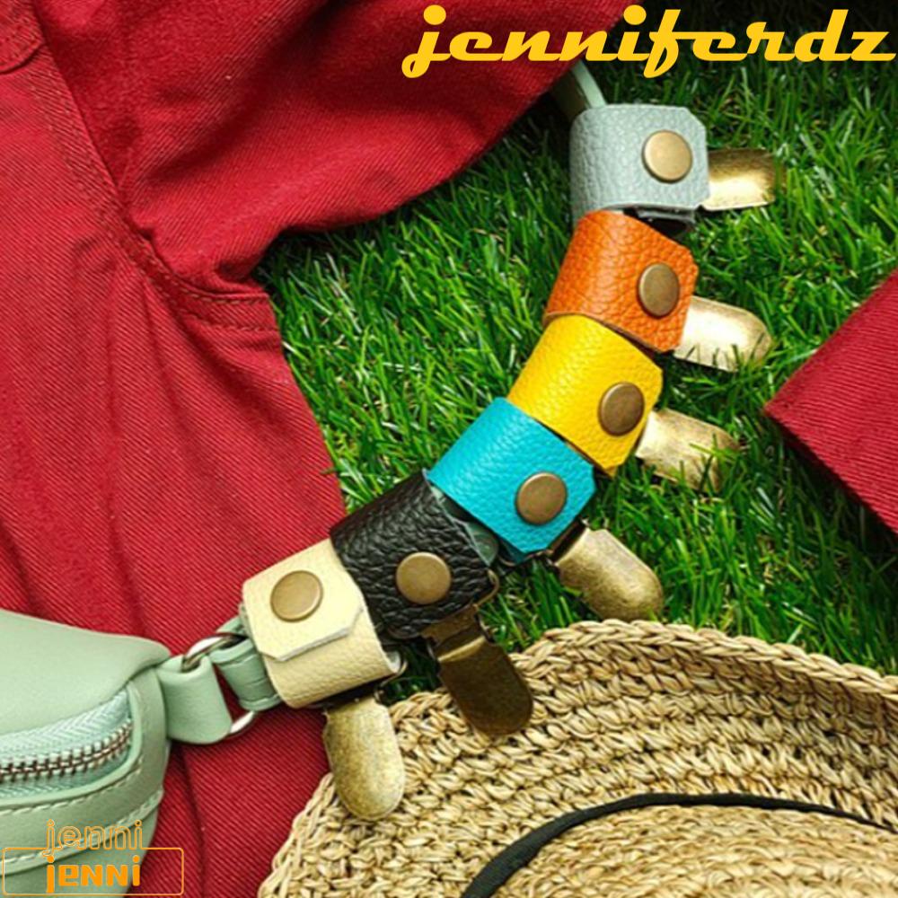 JENNIFERDZ Hat Clips Colorful Adult Kids Storage Leather Travel
