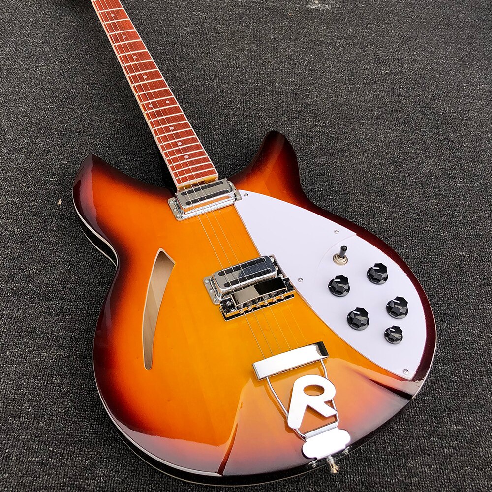 Classic Rickenbacker 360 Electric Guitar Vintage Sunburst Semi Hollow ...