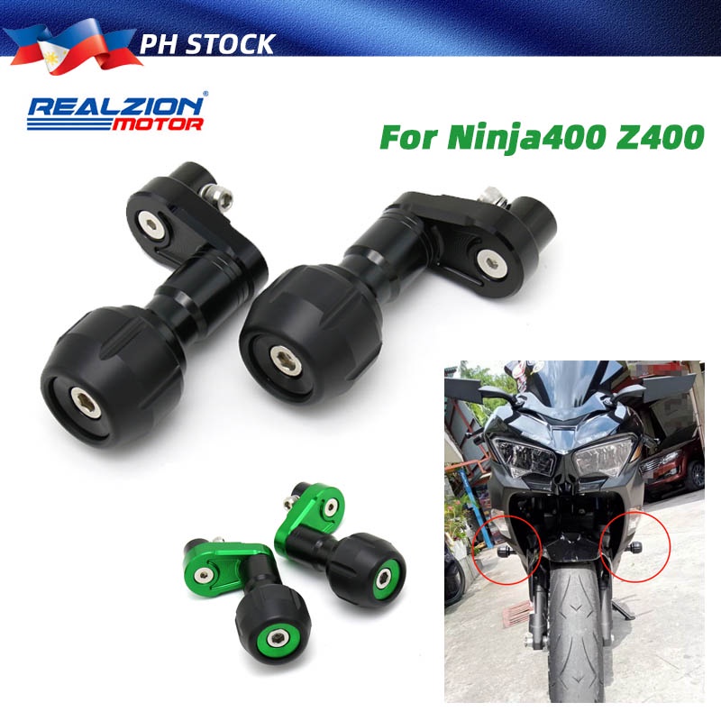 REALZION Frame Slider For Z400 Ninja 400 Anti Crash Engine Guard Pad