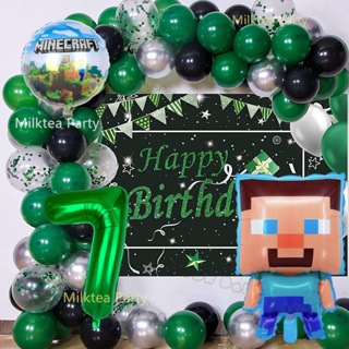 10piece Minecraft latex Balloons Kids Theme Birthday Decoration