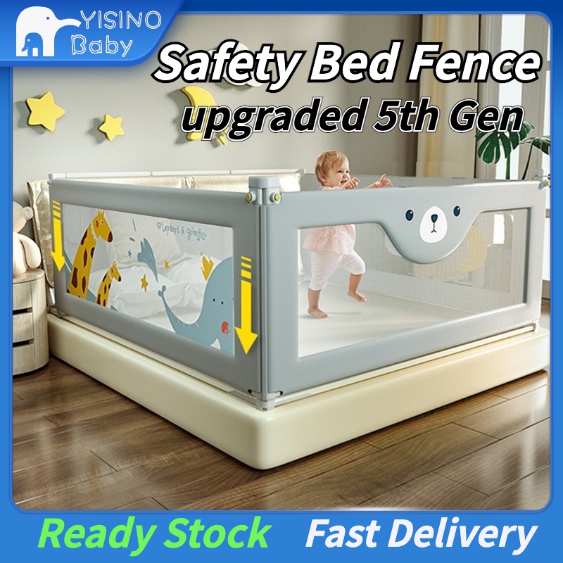 Baby Bed Fence [5th Gen] Baby Bed Guard Baby Rail Guard Antifall Bed