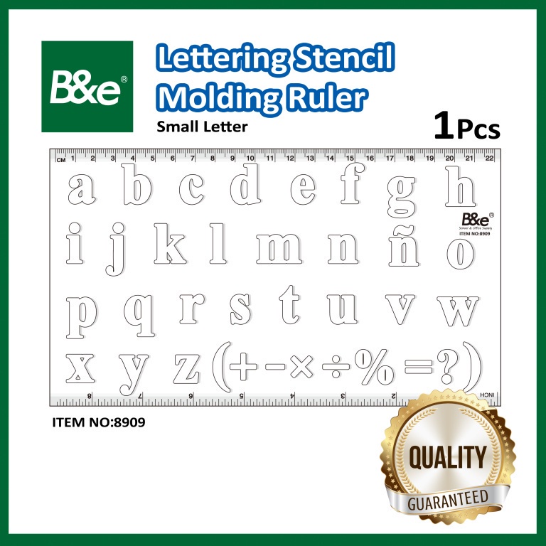 COD School Office Supply B&e Lettering Stencil Molding Ruler 2Styles ...