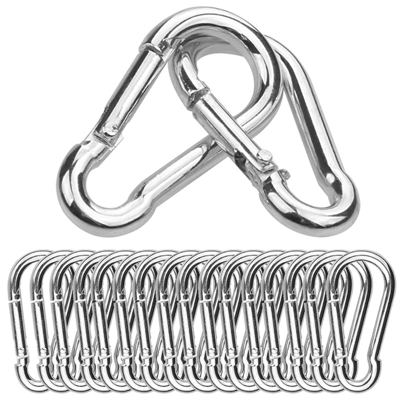 1/10Pcs Mini Alloy Spring Carabiner Snaps/Outdoor Climbing Hiking D ...