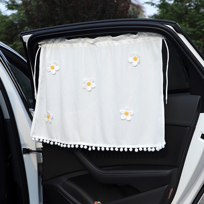 Soccer Print Car Sunshade Curtain SHEIN A