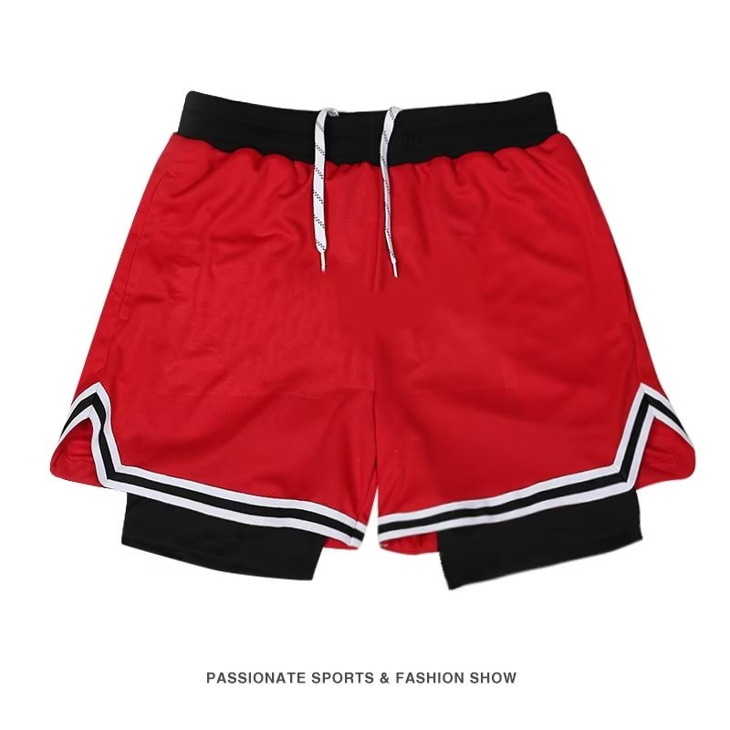 XXS5XL Men's Kids Unisex Fake Two Piece Casual Loose Allmatch Shorts Sport Running Fitness
