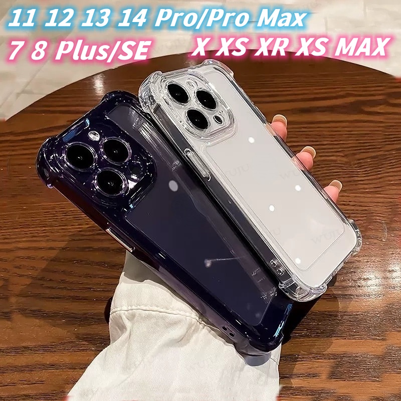 Clear Shockproof Phone Case For iPhone 16 15 11 13 14 12 Pro Max 7 8 ...