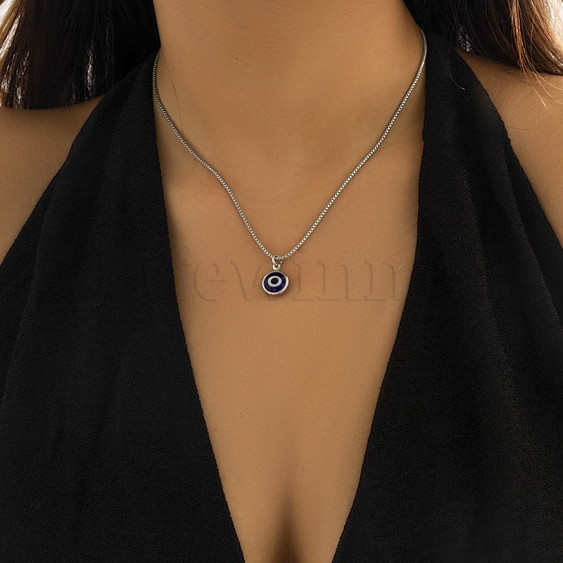 Creative Turkish Blessed Blue Evil Eye Charm Necklaces Personality 