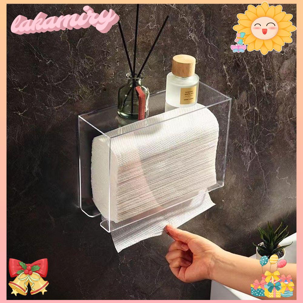 LAKAMIRY Folded Paper Towel Holder, Acrylic Wall Mount Paper Towel