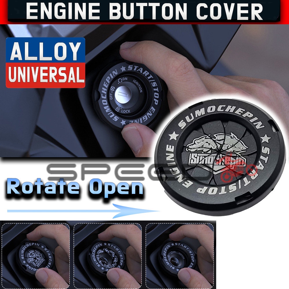 Engine Start Button Cover Full Alloy Universal For Motorcycle Keyhole