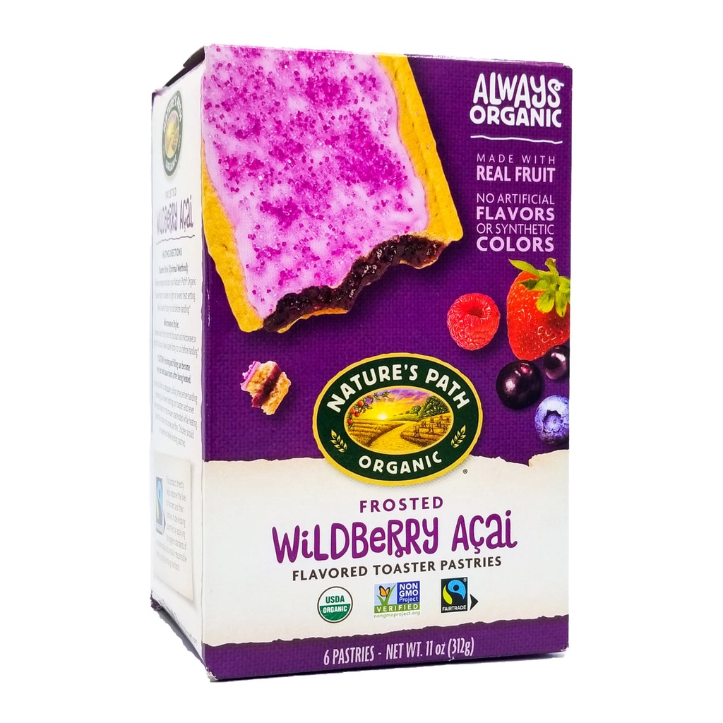 Nature's Path Organic Toaster Pastries - Frosted Wildberry Acai (312g ...