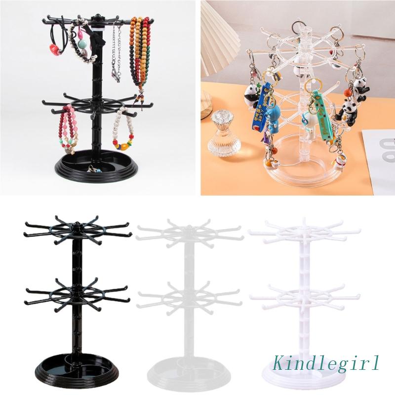 KING Two Tier Counter Top Spinner Display Stand Jewelry Rotating Ring