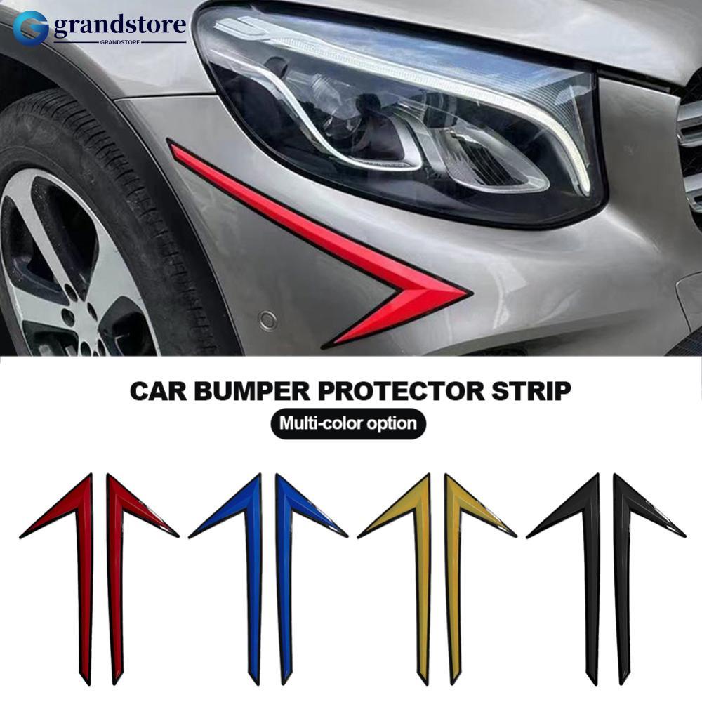 GRANDSTORE 2Pcs Car Front/Rear Bumper Protector Strip Edge Guard Corner ...