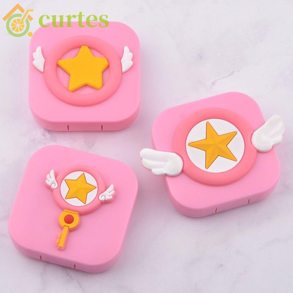 CURTES Mini Lens Storage case Cartoon Lens Nursing Tool Contact Lens