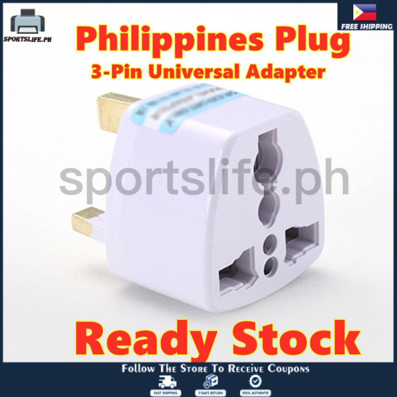 【Philippines Plug】3Pin Universal EU US UK Plug Adapter 3 Pin US Plug