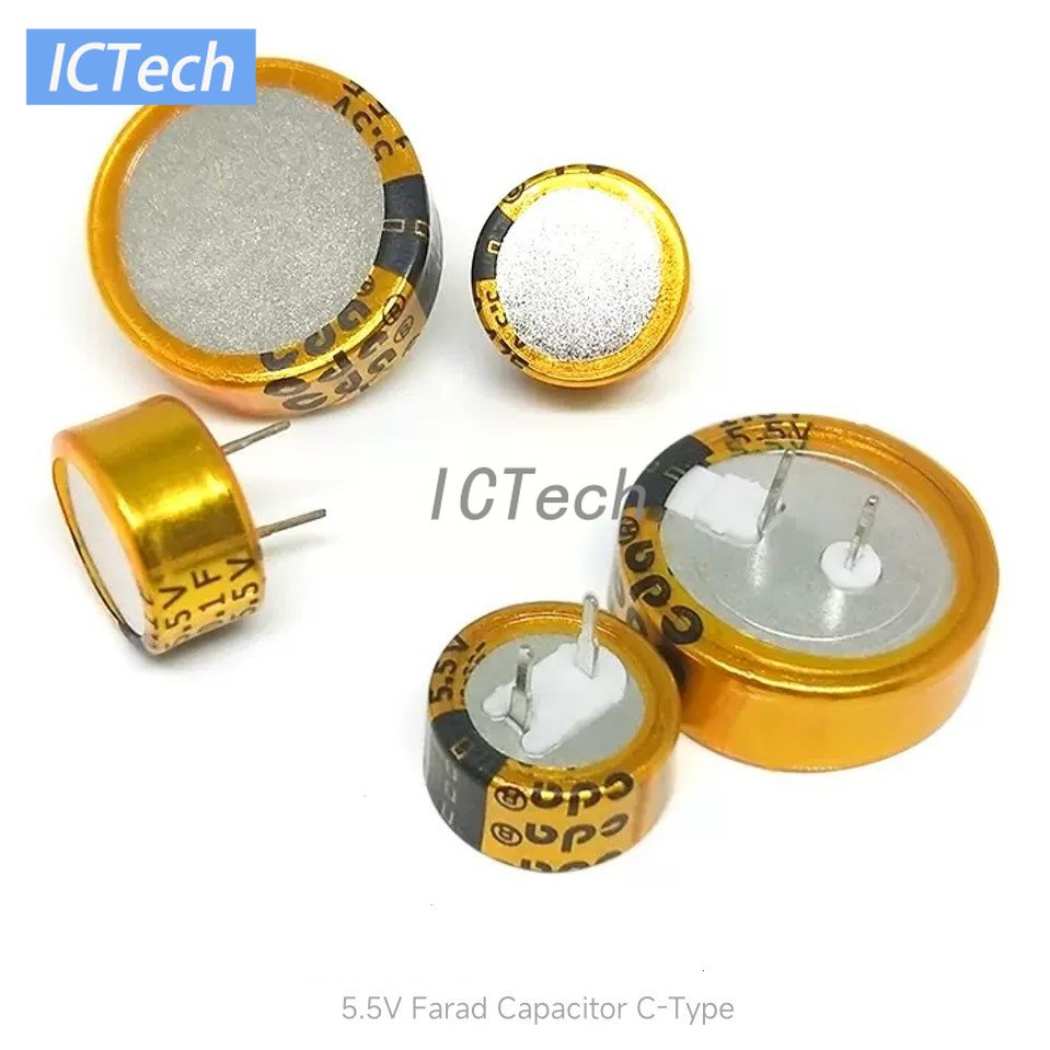 2Pcs 5.5V Super Capacitor Farad Capacitor Button Type Farrah ...
