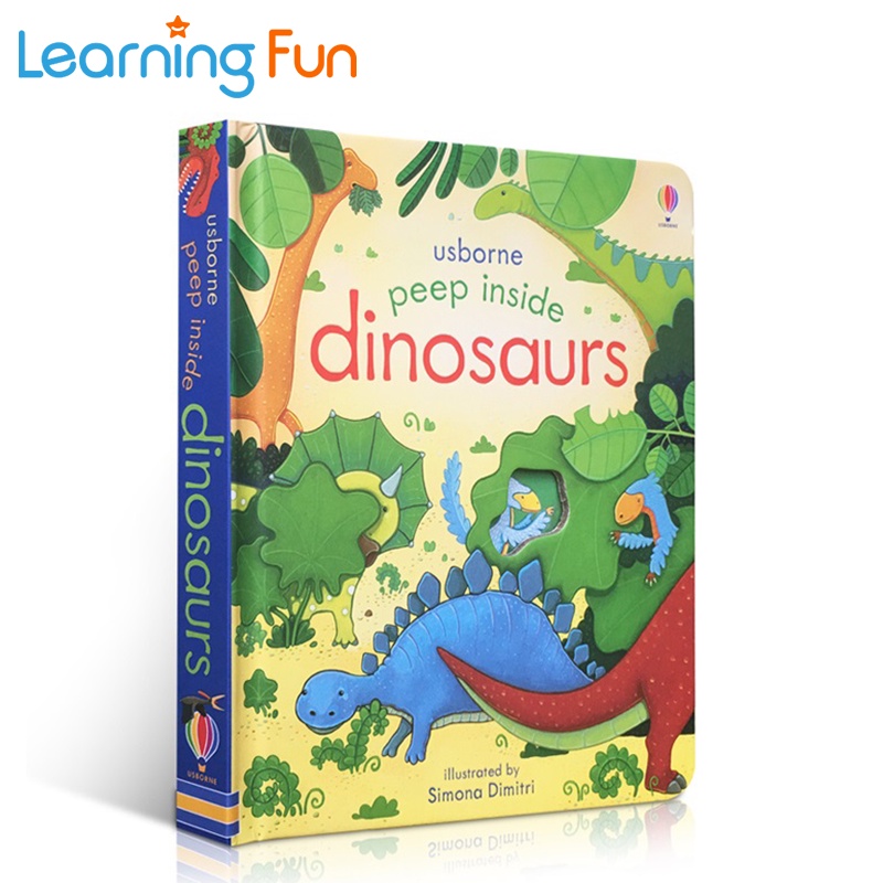 Usborne Peep Inside Dinosaurs Children's Board Books Educational 3D ...