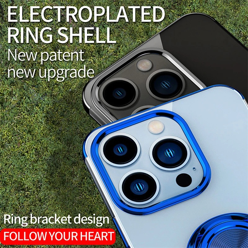 For iPhone 13 11 12 Mini Pro Max Anti fingerprint Shockproof Plating ...