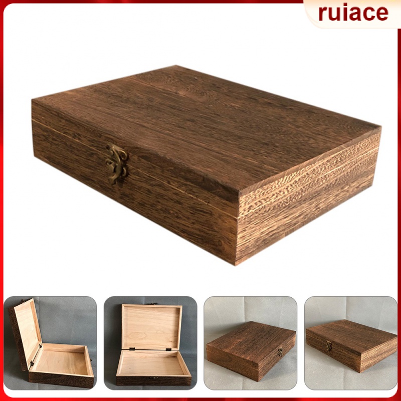 1 Pc Wooden Storage Case Simple Storage Container Dustproof with Lock