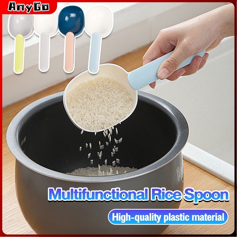 Rice Scoop with Clip and Seal, Kitchen Shovel for Flour and Grains, 4 ...