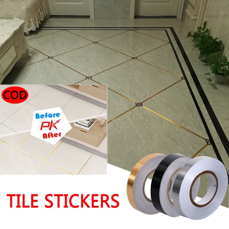 50M Floor Tile Gap Tape Wall Tile Strip Seam Sticker Copper Foil