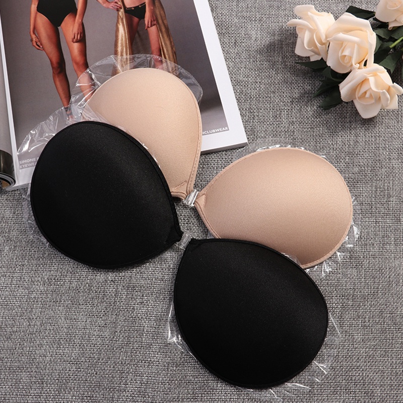 ZXYOUPING Women Silicone Bra Invisible Self Adhesive Nipple Bra Front ...