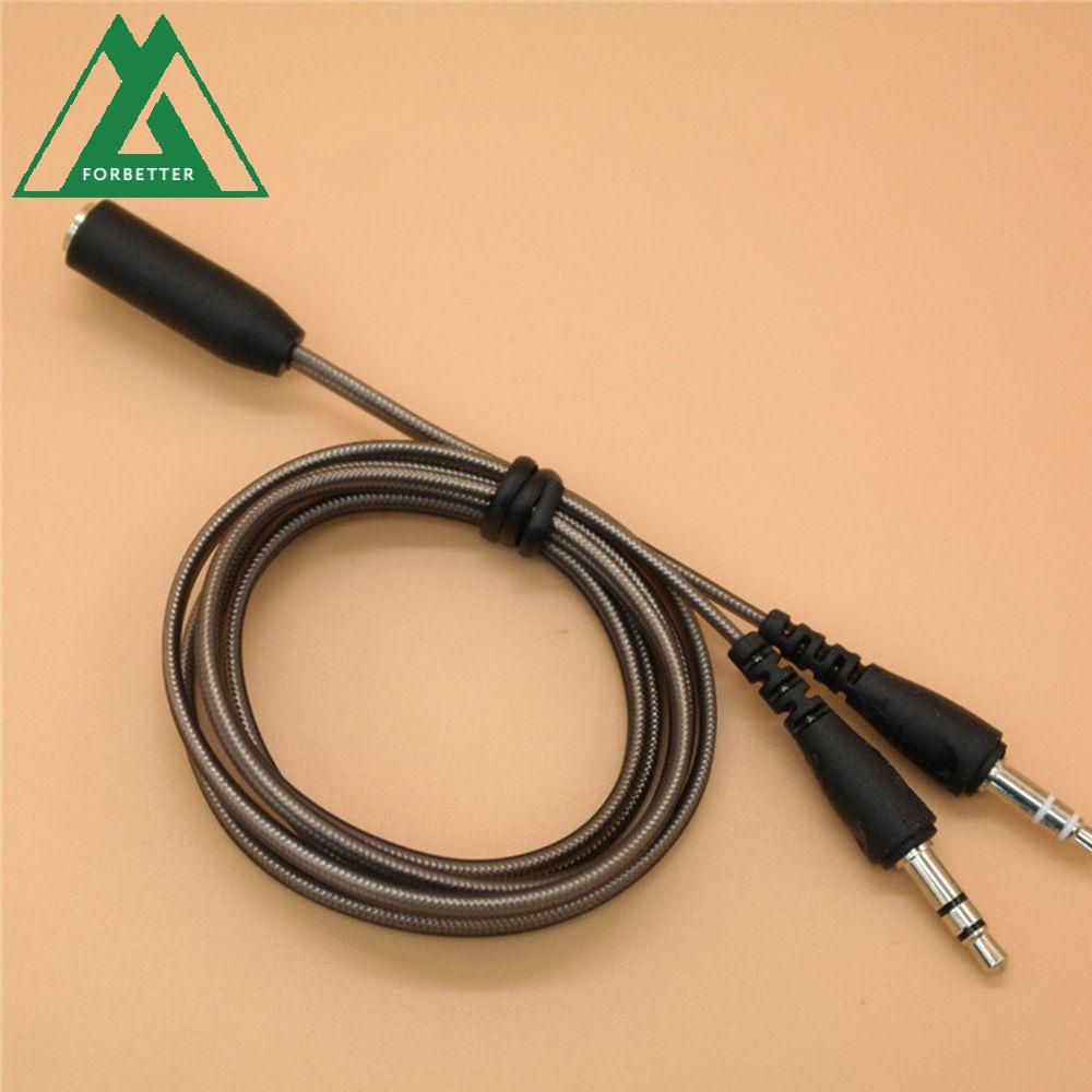 FORBETTER 1M Audio Cable PC Adapter Headphone 3.5mm Jack Splitter 3.5MM