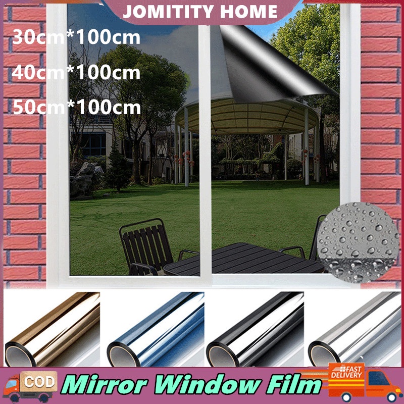 COD#Mirror Window Film Sunscreen Glass Sticker One-Way Window Film ...