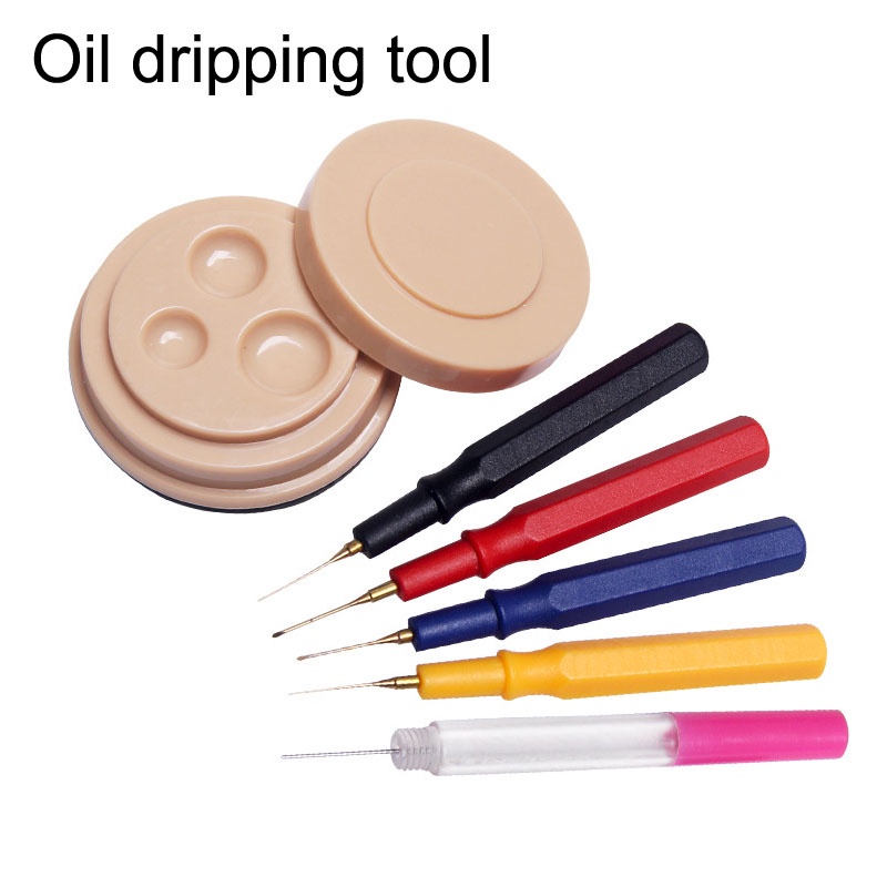 Watch Repair Tool Kit Oil Dip Pen Oil Dipping Dish Cylinder Dripping ...