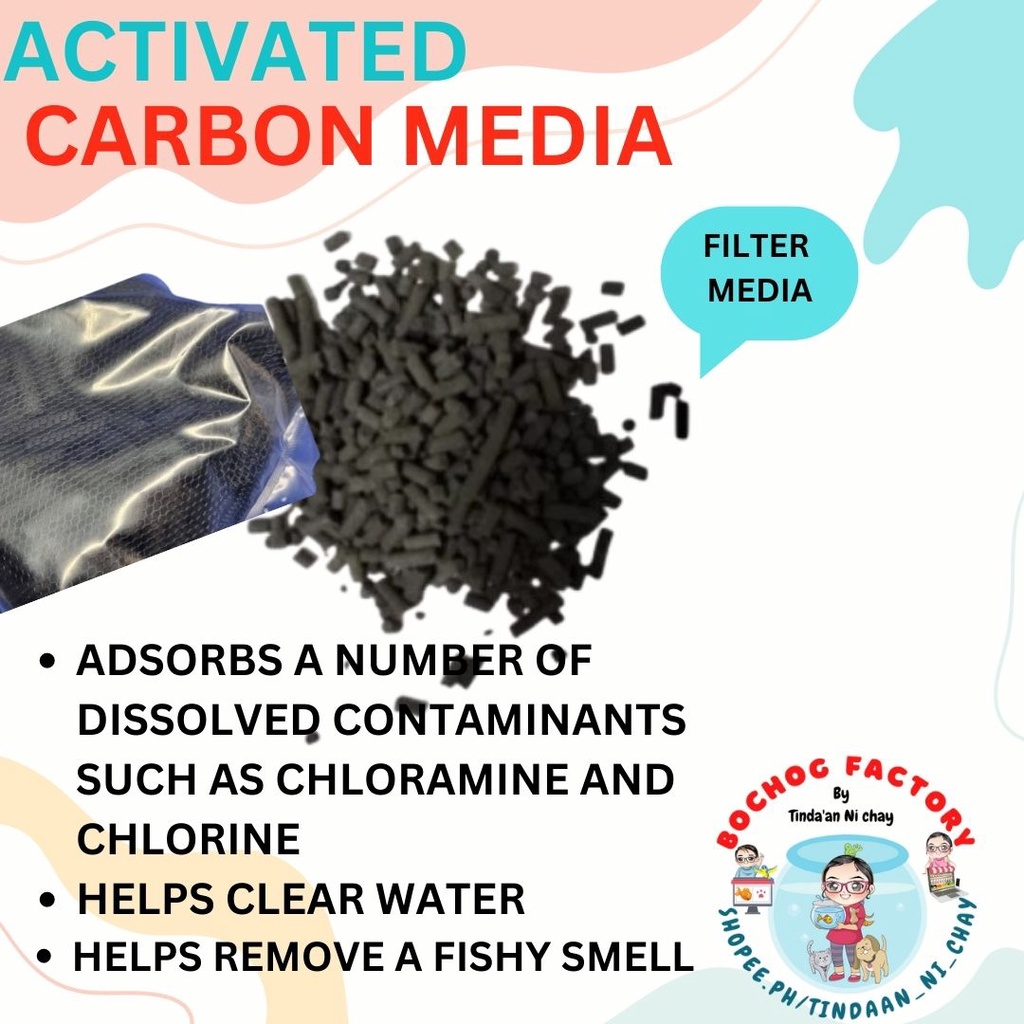 Active Carbon Activated Carbon 250g Charcoal Pellets MESH BAG NET for