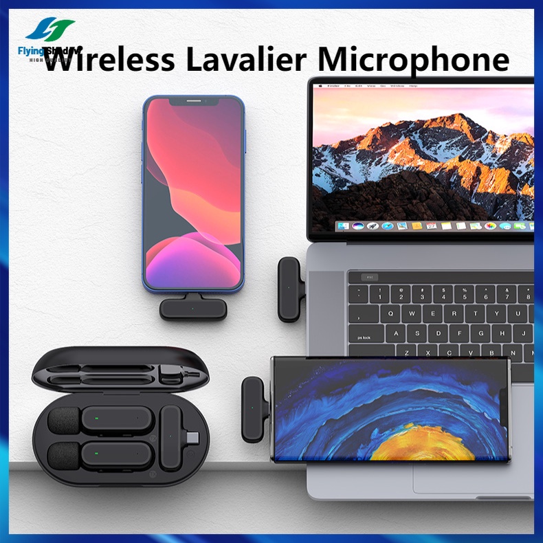 Wireless Lavalier Microphone Chest Microphone with Charging Bin Mini