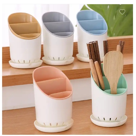Kitchen Plastic Spoon Fork Chopstick Cutlery Storage Rack Organizer ...