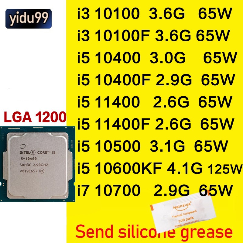 I310100F 10100 I510400F 10400 10500 i5 11400 f i5 10600KF i7 10700K CPU scatter LGA 1200 tenth