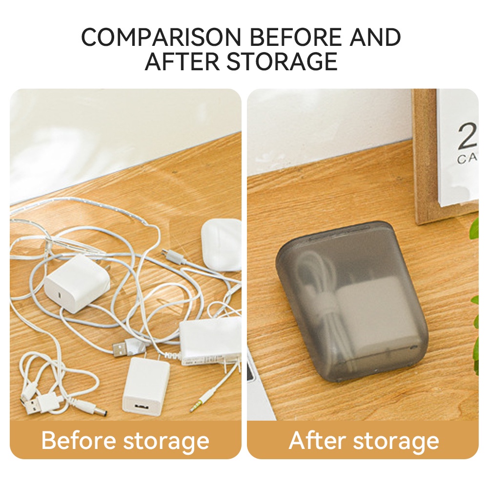 Desktop Drawer organizer Wire Cable Storage Box Portable Headphone ...
