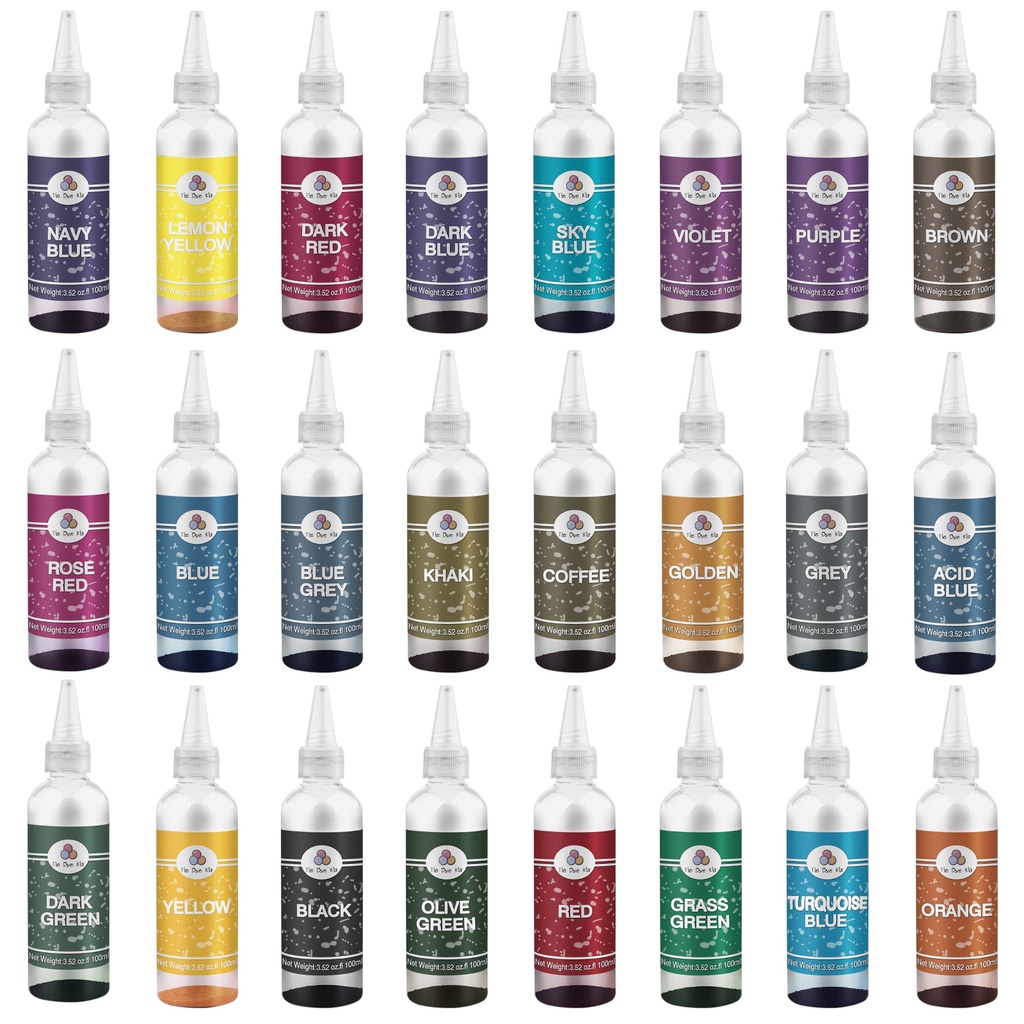 24 color 2g Dye Fabric Dyes Textile Dyeing DIY Garment Tie Dyeing
