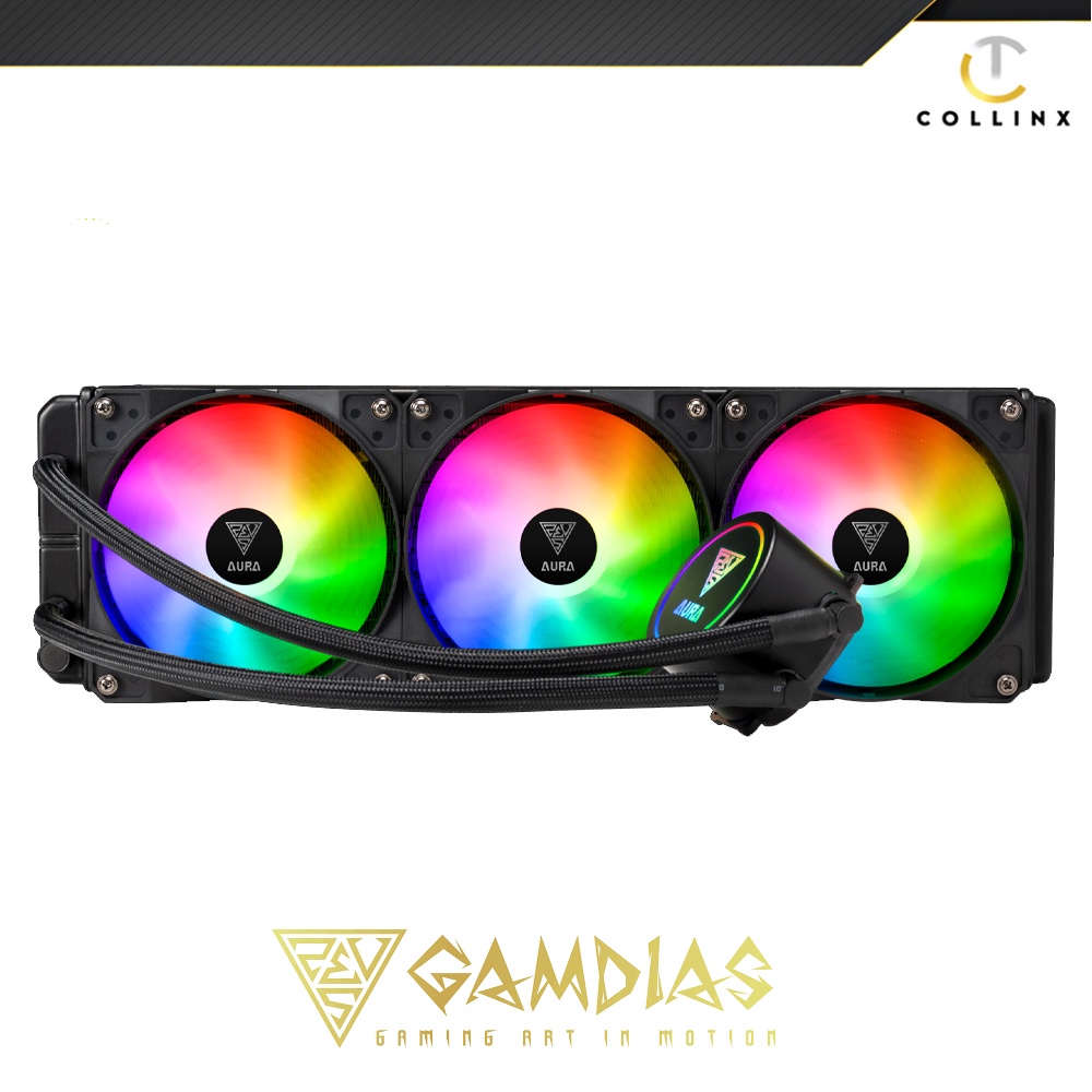 Gamdias Aura GL360 Triple Fan AIO | RGB | Hydraulic bearing | High ...