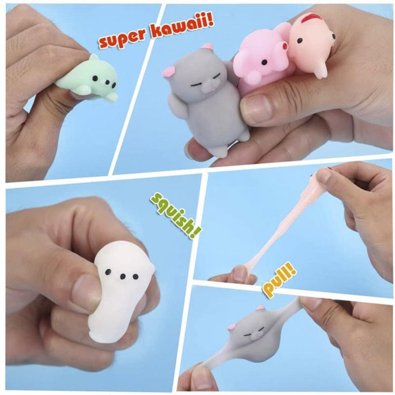 12 PCs Squishy Toy Cute Animal Stress Ball Mochi Toy Stress Relief Toys ...