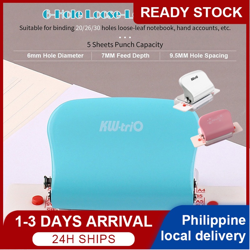 Puncher 6Hole Puncher Notebook Scrapbooking Binding Puncher For for A4