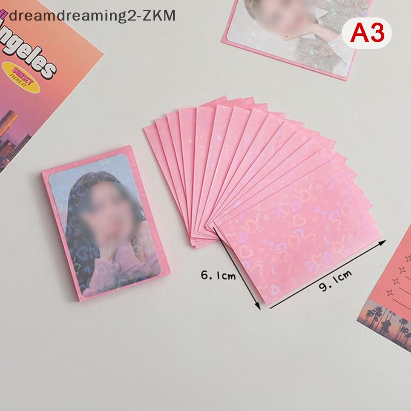 [dreamdreaming] 50pcs Kpop Card Sleeves 61x91mm 20C Heart Bling Holder