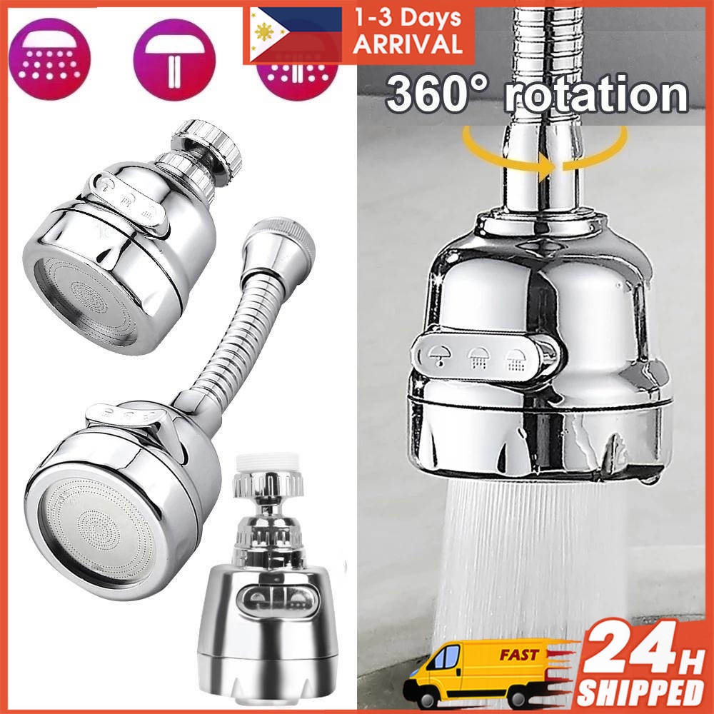 Universal 360 Degree Rotating Filter Tap Water Bubbler Faucet Anti ...