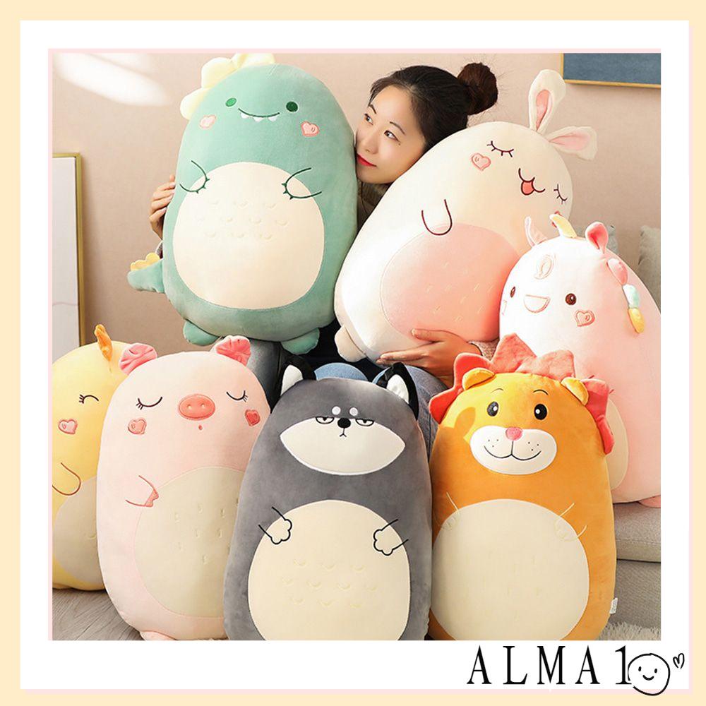 ALMA 45cm 60cm Kawaii Squishmallow Pillow Soft Stuffed Cotton Dinosaur ...