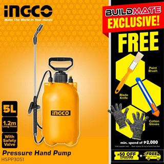 BUILDMATE Ingco 5L Water Sprayer Pressure Hand Pump Misting Spray ...