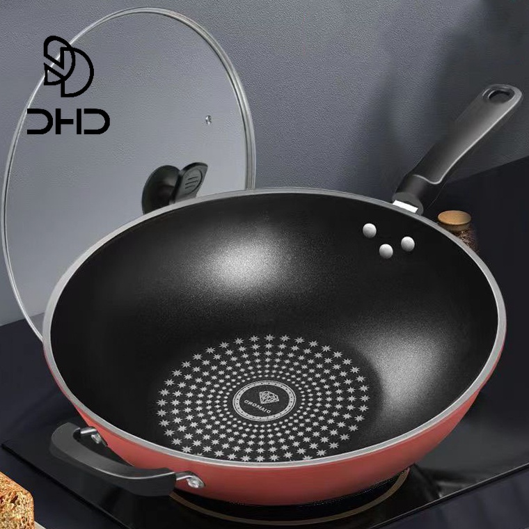 DHD 32CM Non Stick Pan Composite Diamond Coating High Quality Non Stick