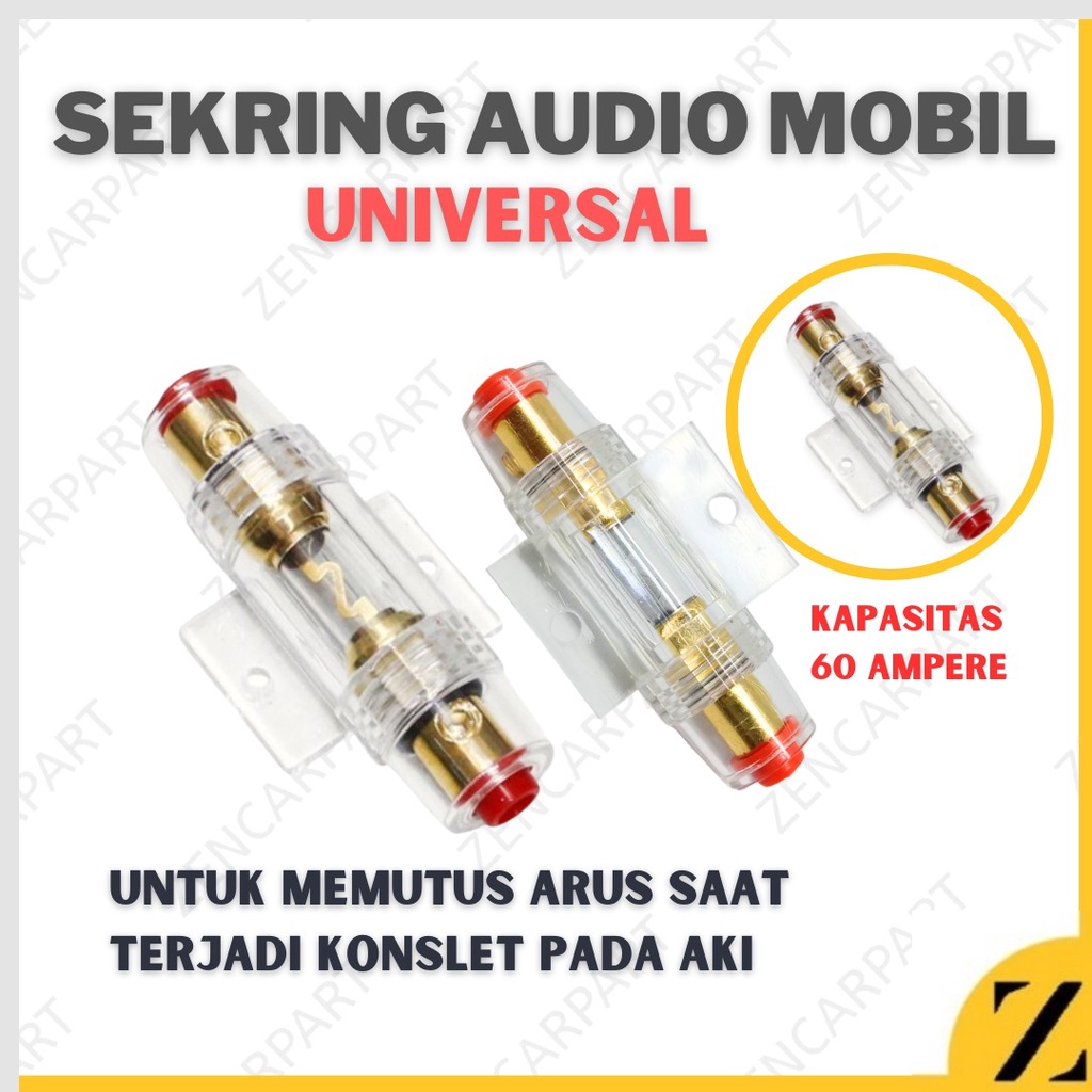 Car Audio Fuse 60A Car Power Amplifier Fuse Skring Tube Fuse Car Audio